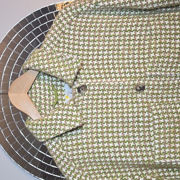 Boden Relaxed Wool Cotton Boucle Tweed Full Button Overshirt Shacket NWOT - Picture 5 of 16